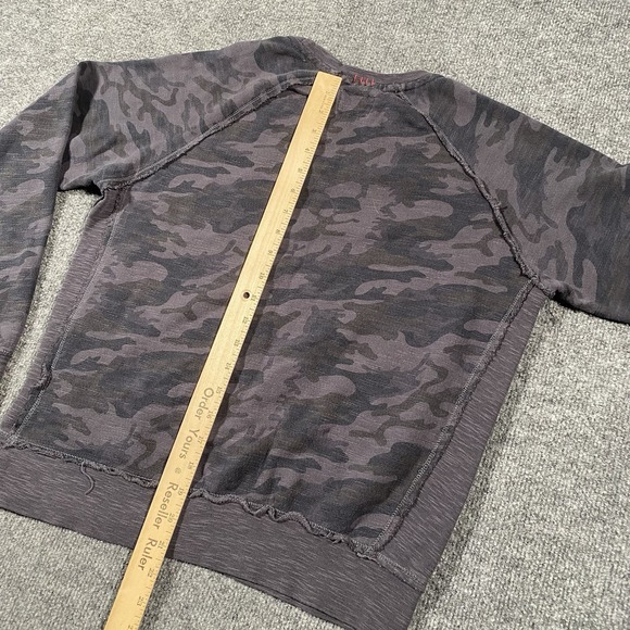 40Weft Camo Crew Neck Long Sleeve Pullover Sweatshirt Mens Small Designer - Picture 6 of 8